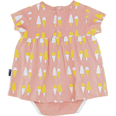 Robe-body de seconde main en coton bio pour bébé fille de 9 mois - photo verso