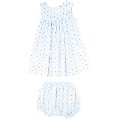 Robe avec bloomer de seconde main en coton pour bébé fille de 12 mois - photo verso