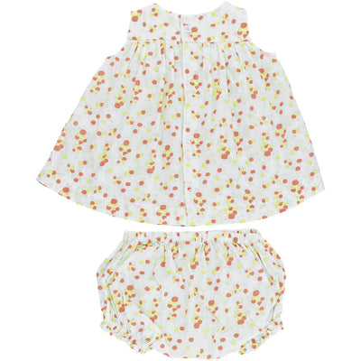 Robe avec bloomer de seconde main en coton pour bébé fille de 3 mois - photo verso