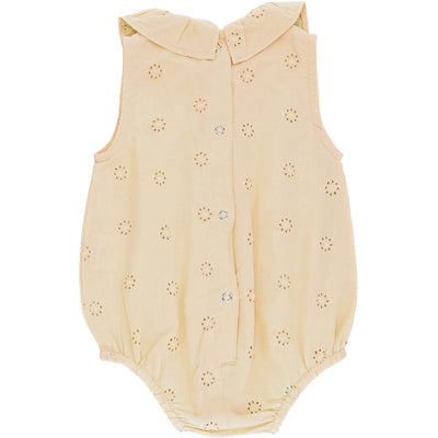 Barboteuse de seconde main en coton bio pour bébé fille de 3-6 mois - photo verso