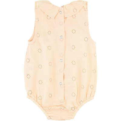 Barboteuse de seconde main en coton bio pour bébé fille de 3-6 mois - photo verso