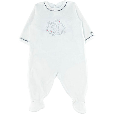 Pyjama de seconde main en velours pour bébéde 3 mois - photo recto