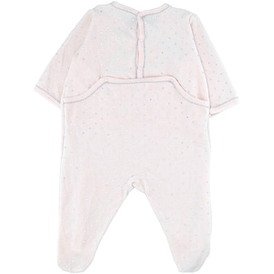 Pyjama de seconde main en velours pour bébé fille de 6 mois - photo verso