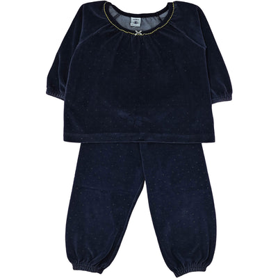 Pyjama de seconde main en velours pour bébé fille de 24 mois - photo recto