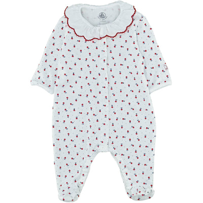 Pyjama de seconde main en coton pour bébé fille de 1 mois - photo recto