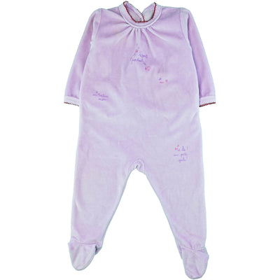 Pyjama de seconde main en velours pour bébé fille de 12 mois - photo recto