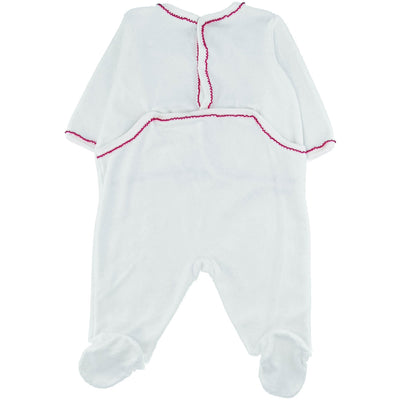 Pyjama de seconde main en velours pour bébé fille de 3 mois - photo verso