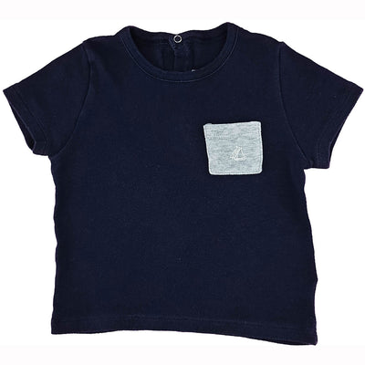 T-Shirt à manches courtes de seconde main en coton pour bébé garçon de 18 mois - photo recto
