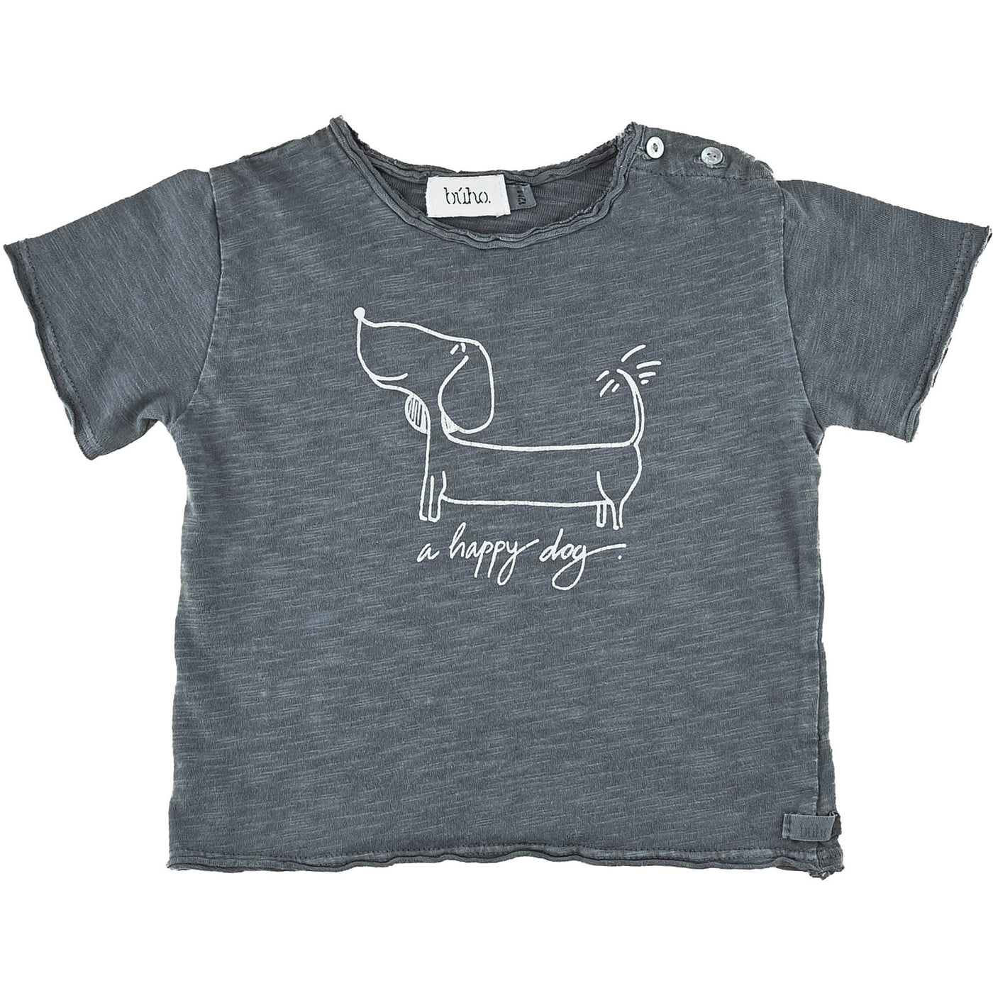 T-Shirt à manches courtes de seconde main en coton pour bébé garçon de 12 mois - photo recto