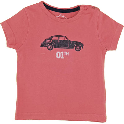 T-Shirt à manches courtes de seconde main en coton pour bébéde 9-12 mois - photo recto