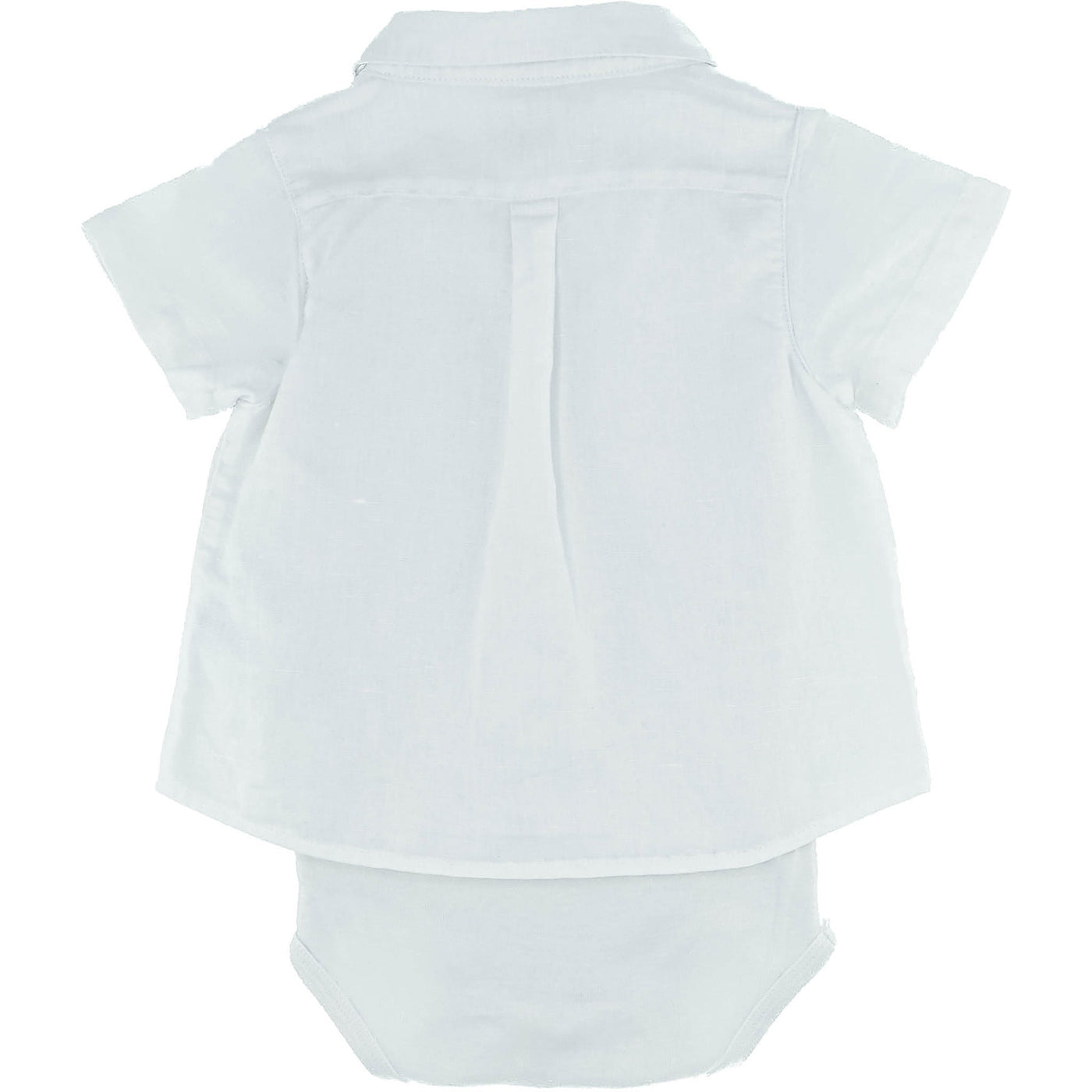 Chemise à manches courtes de seconde main en lin et coton pour bébé garçon de 6 mois - photo verso