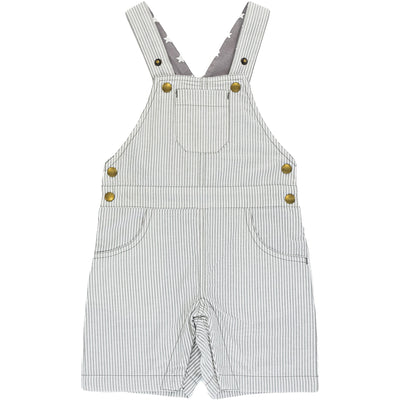 Salopette-short de seconde main en coton bio pour bébé garçon de 6 mois - photo recto
