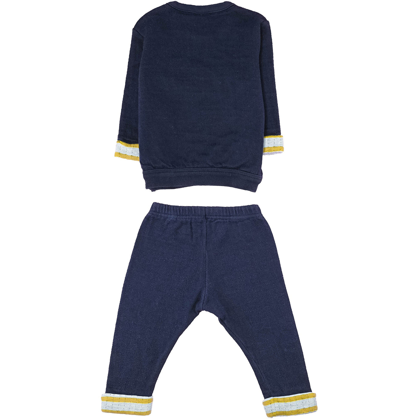 Ensemble  pull + pantalon de seconde main en coton pour bébéde 6 mois - photo verso