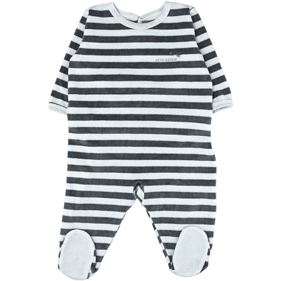 Pyjama de seconde main en velours pour bébé garçon de 3 mois - photo recto
