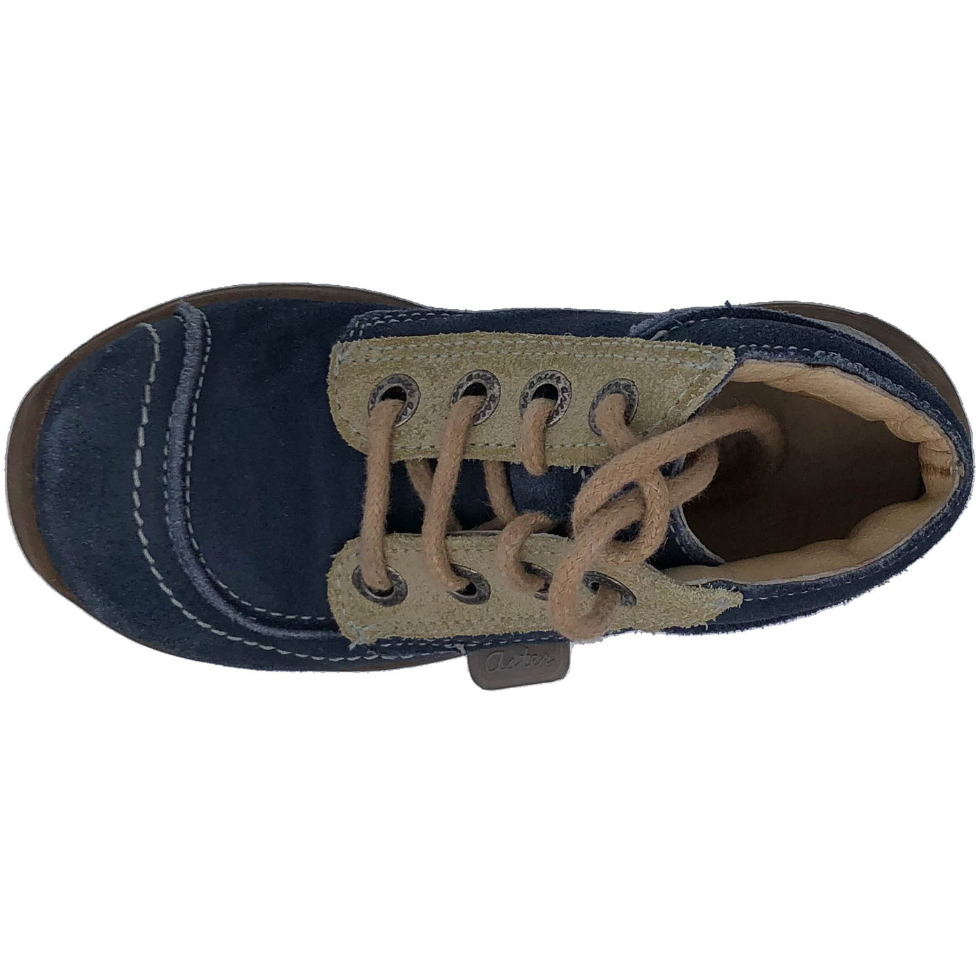 Bottillons de seconde main en cuir nubuck pour bébé garçon  - photo dessus