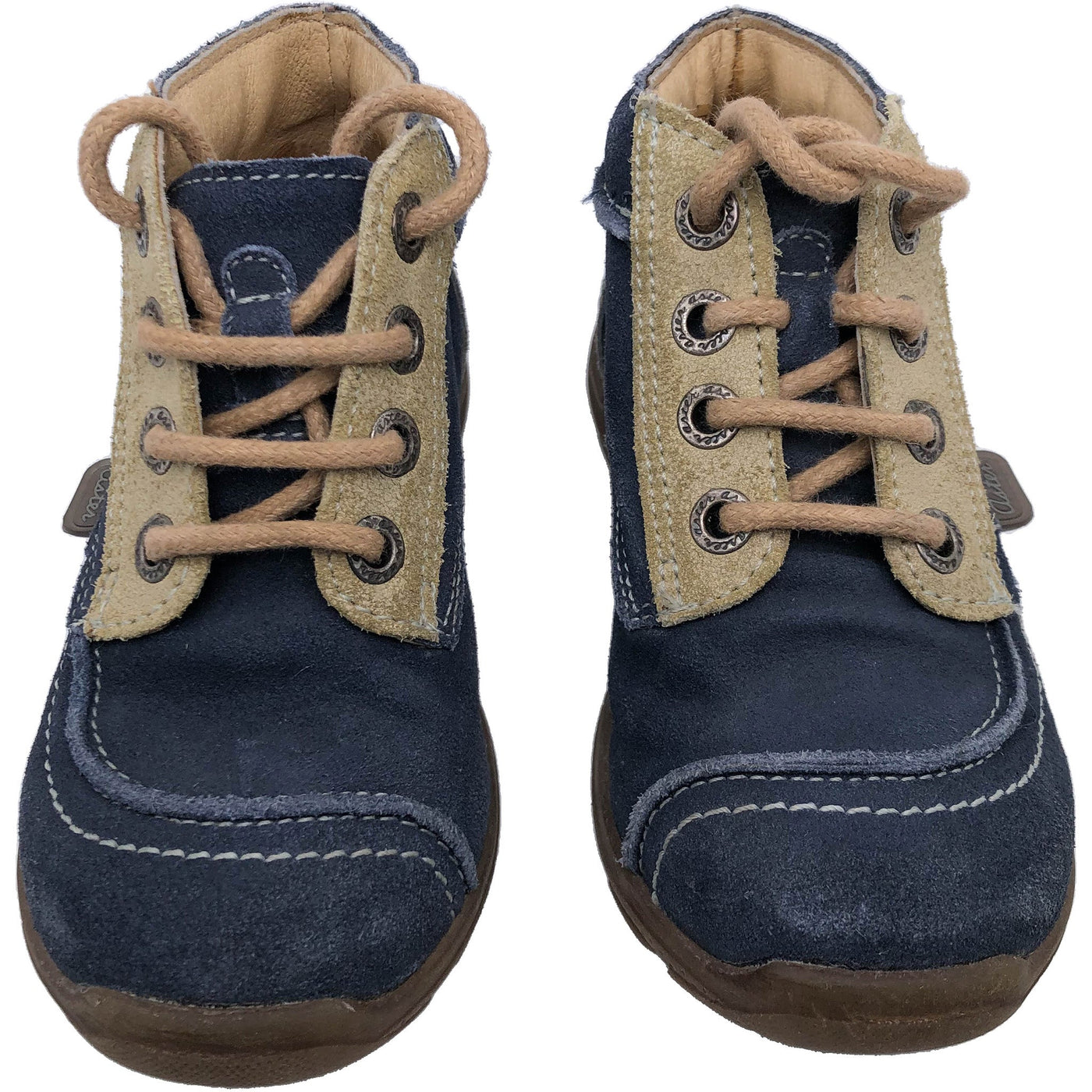 Bottillons de seconde main en cuir nubuck pour bébé garçon  - photo face