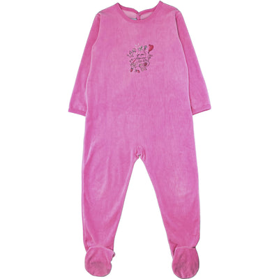 Pyjama de seconde main en velours pour enfant fille de 3 ans - photo recto