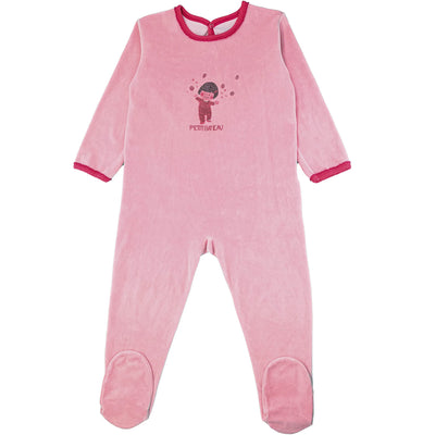 Pyjama de seconde main en velours pour enfant fille de 3 ans - photo recto