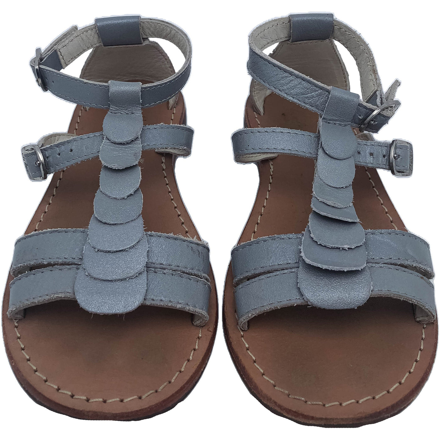 Sandales de seconde main en cuir pour enfant fille  - photo face