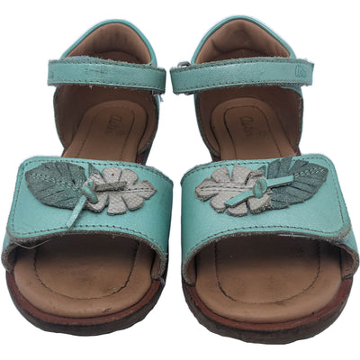 Sandales de seconde main en cuir pour enfant fille  - photo face