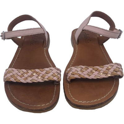 Sandales de seconde main en cuir pour enfant fille  - photo face