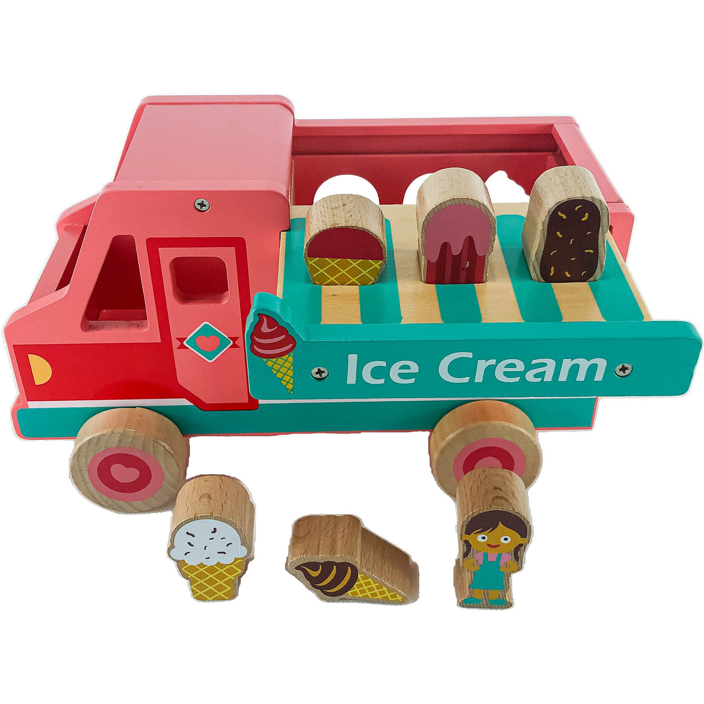 Camion "Camion glacier" de seconde main en bois pour enfant à partir de 18 mois - photo secondaire