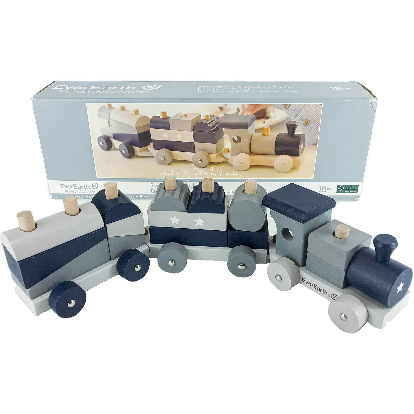 Train "Train avec cubes à assembler pastel" de seconde main pour enfant à partir de 18 mois - photo secondaire
