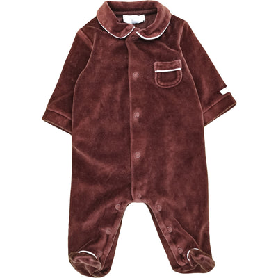 Pyjama de seconde main en velours pour bébéde 1 mois - photo recto