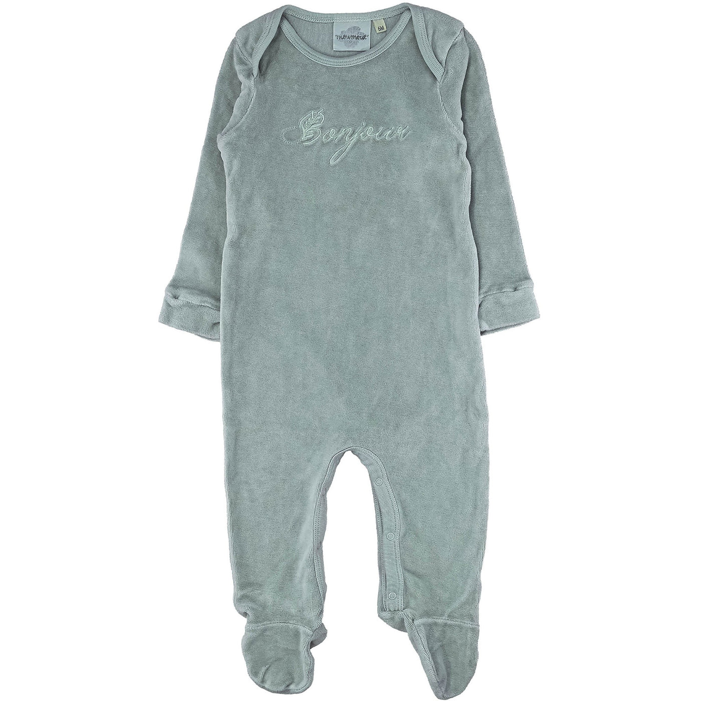 Pyjama de seconde main en velours pour bébéde 6 mois - photo recto