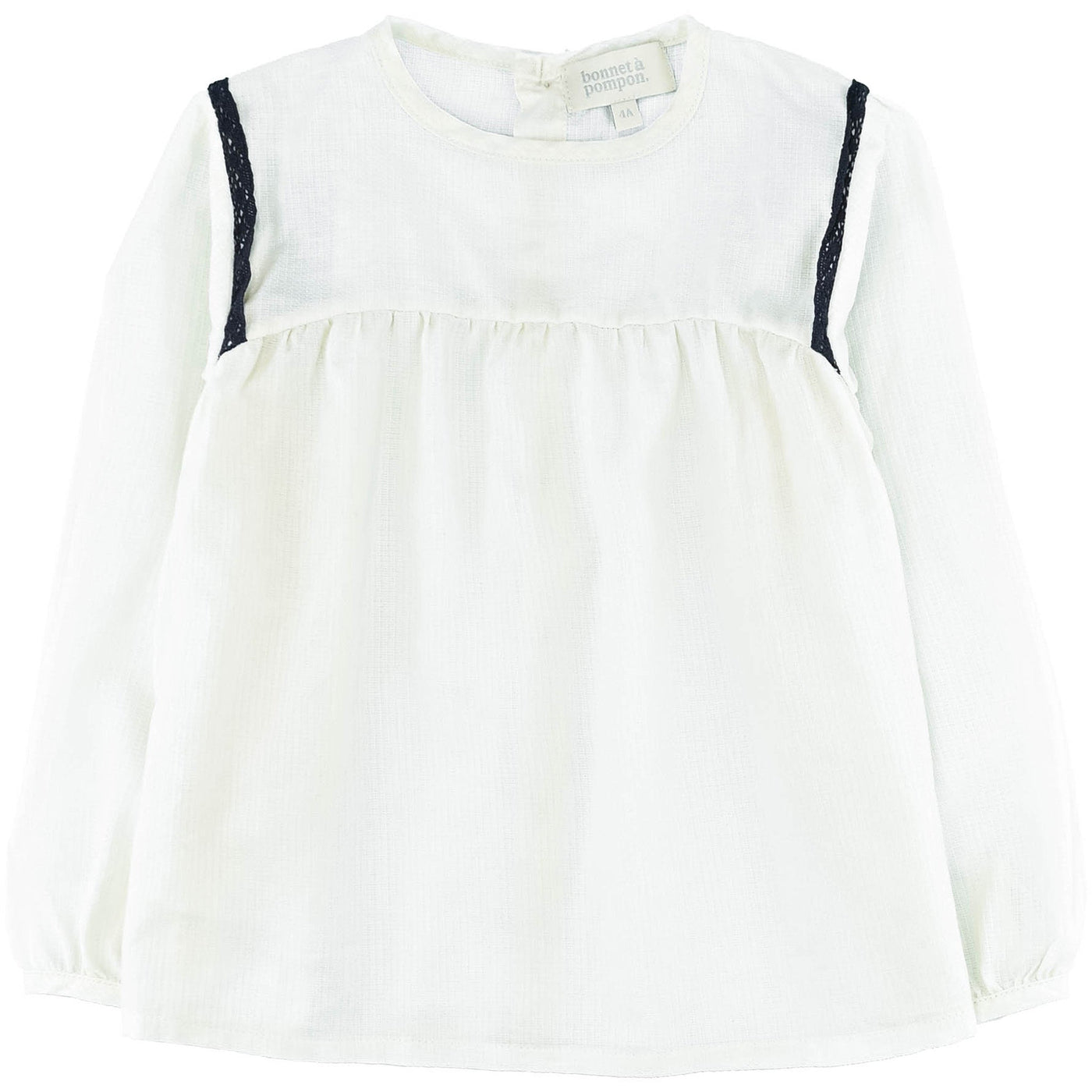 Blouse à manches longues de seconde main en coton pour enfant fille de 4 ans - photo recto