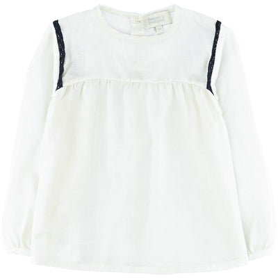 Blouse à manches longues de seconde main en coton pour enfant fille de 4 ans - photo recto