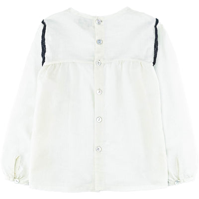 Blouse à manches longues de seconde main en coton pour enfant fille de 4 ans - photo verso