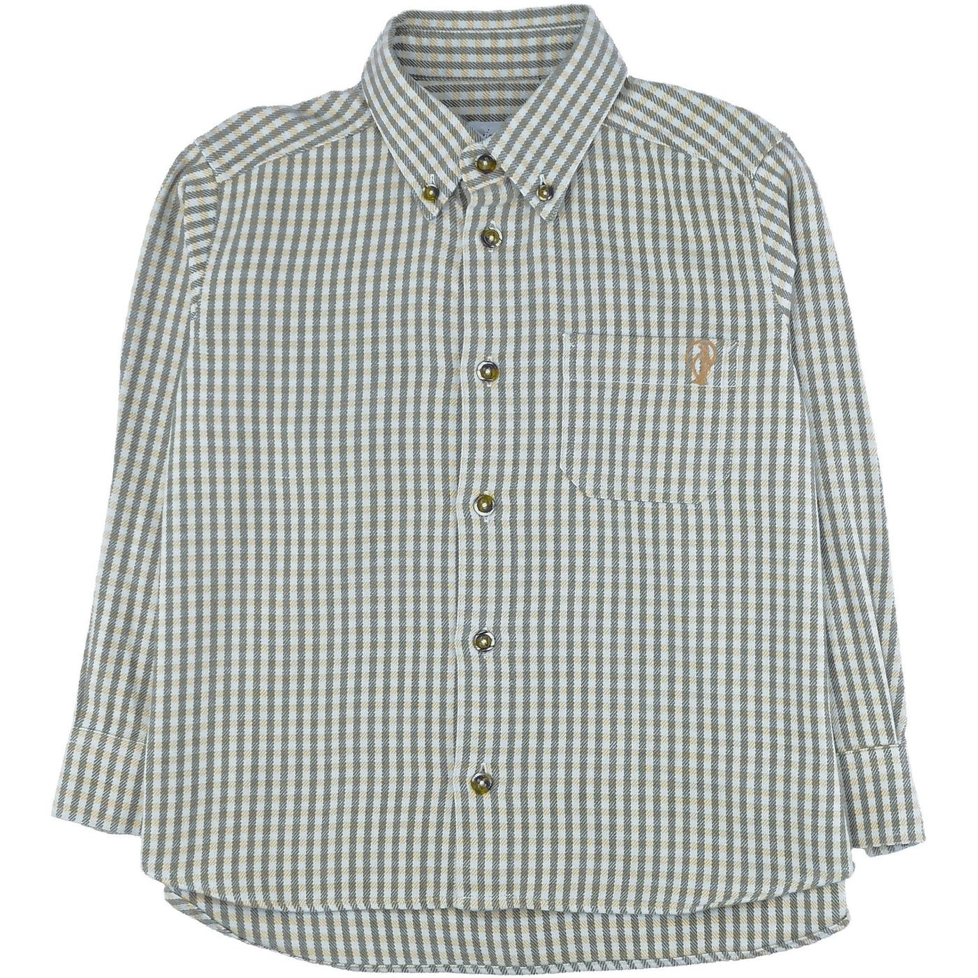 Chemise à manches longues de seconde main en coton pour enfant garçon de 6 ans - photo recto