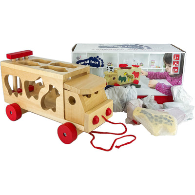 Jouet à tirer "Camion du Zoo" de seconde main en bois pour enfant à partir de 3 ans - photo secondaire