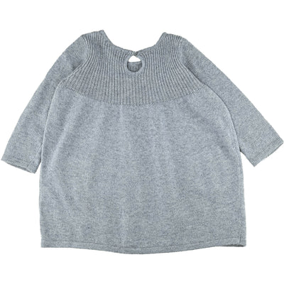 Robe à manches longues de seconde main en coton, laine et alpaga pour bébé fille de 18 mois - photo verso