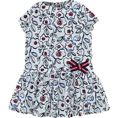 Robe à manches courtes de seconde main en coton pour bébé fille de 18 mois - photo recto