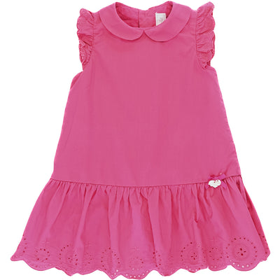 Robe à manches courtes de seconde main en coton pour bébé fille de 9 mois - photo recto