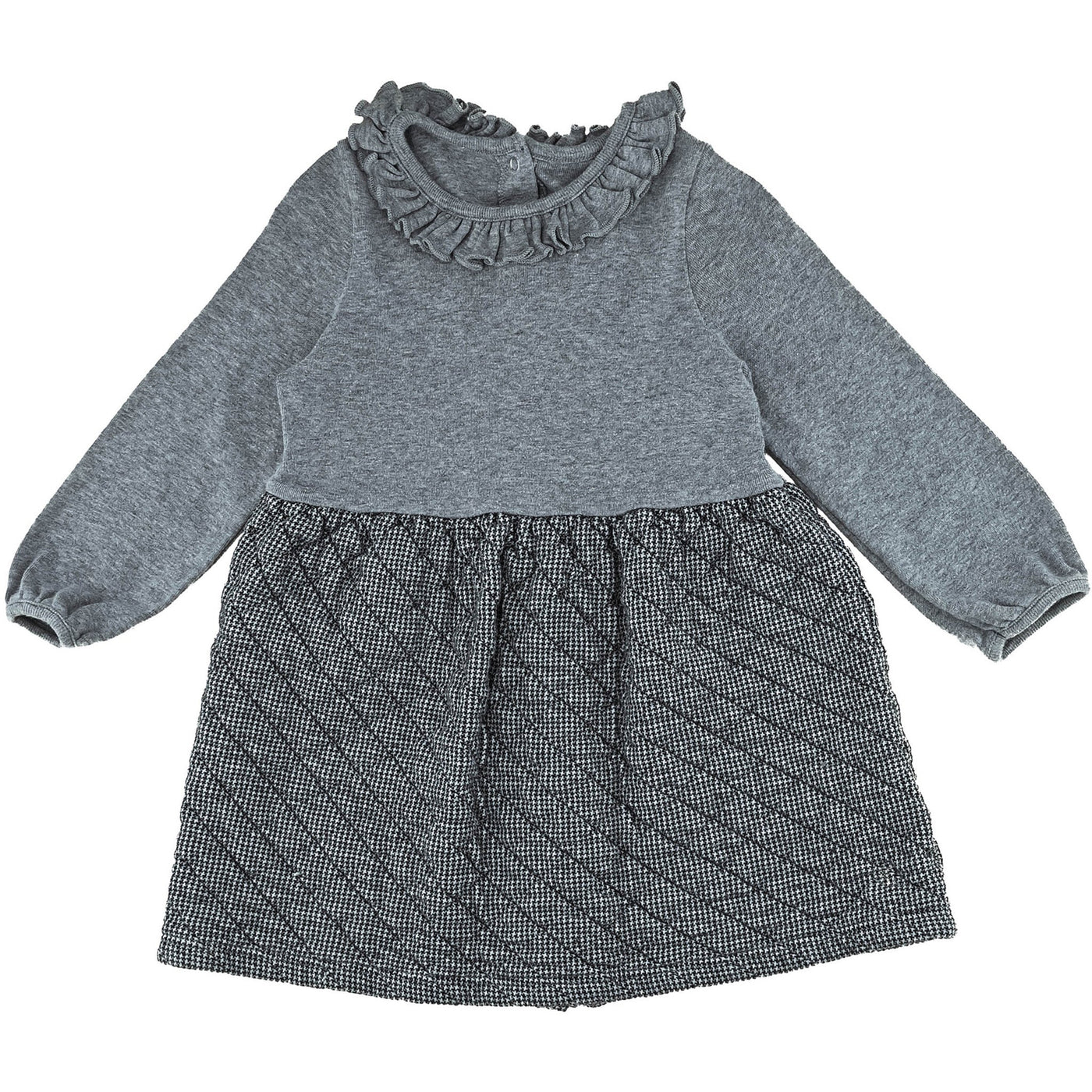 Robe à manches longues de seconde main en coton pour bébé fille de 24 mois - photo recto