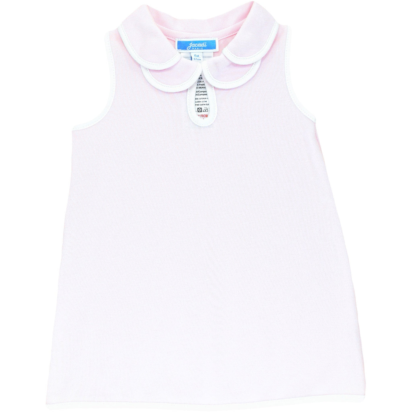 Robe sans manche de seconde main en coton et élasthanne pour bébé fille de 6 mois - photo recto