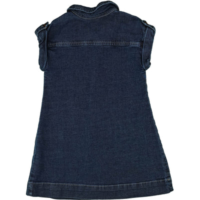 Robe à manches courtes de seconde main en jean pour enfant fille de 3 ans - photo verso