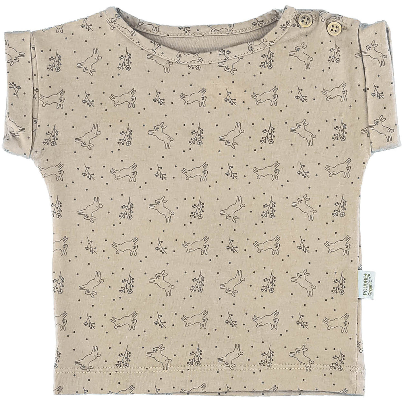 T-Shirt à manches courtes de seconde main en coton bio pour bébéde 6 mois - photo recto