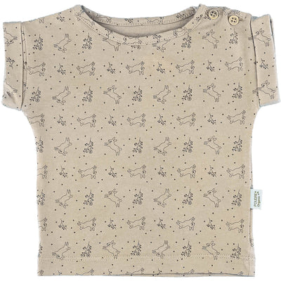 T-Shirt à manches courtes de seconde main en coton bio pour bébéde 6 mois - photo recto