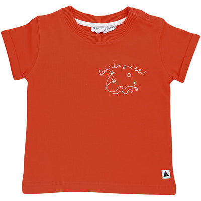 T-Shirt à manches courtes de seconde main en coton bio pour bébéde 12 mois - photo recto