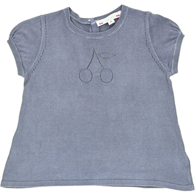 T-Shirt à manches courtes de seconde main en coton pour bébé fille de 24 mois - photo recto