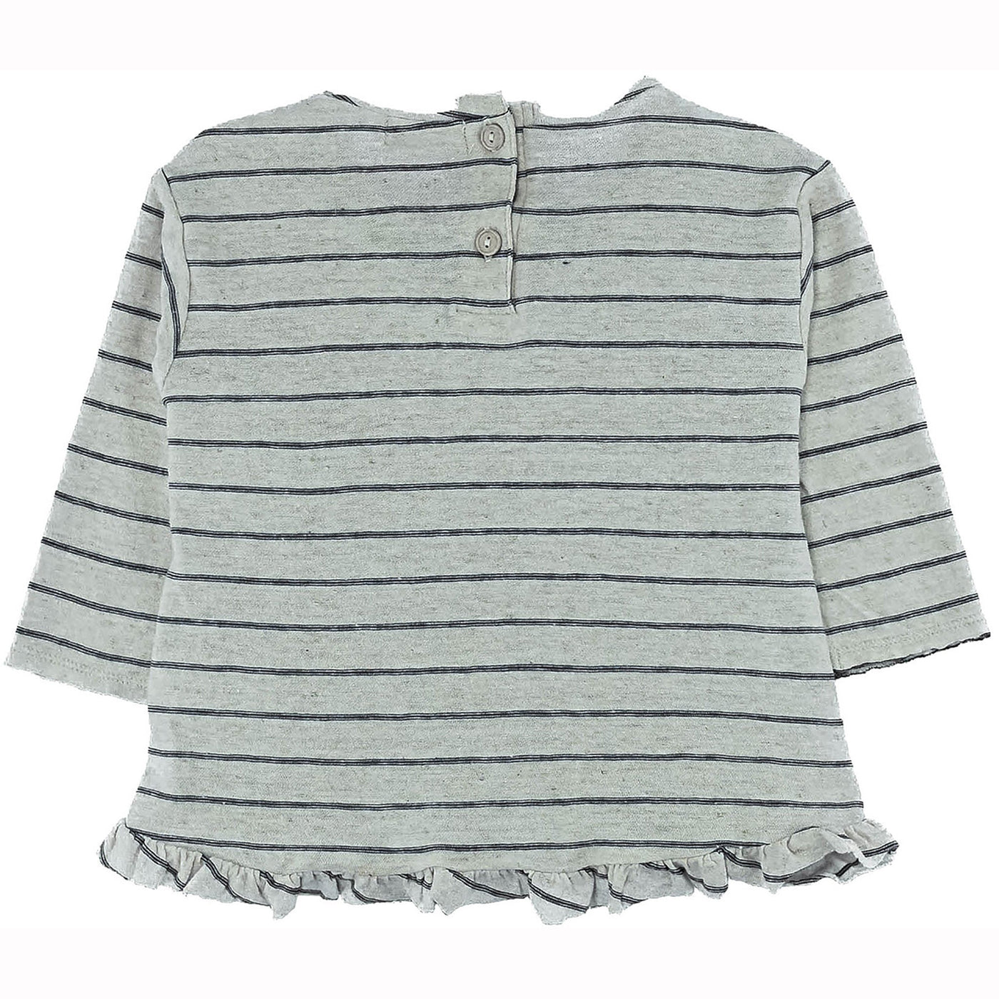 T-Shirt à manches longues de seconde main en coton bio et lin pour bébé fille de 6 mois - photo verso