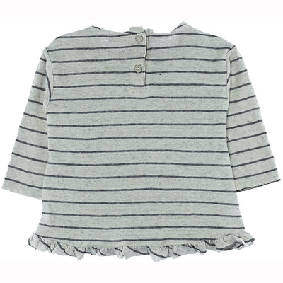 T-Shirt à manches longues de seconde main en coton bio et lin pour bébé fille de 6 mois - photo verso