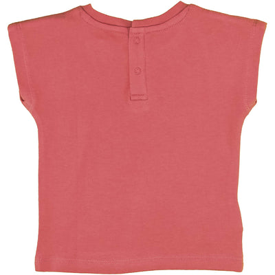 T-Shirt à manches courtes de seconde main en coton bio pour bébé fille de 18 mois - photo verso