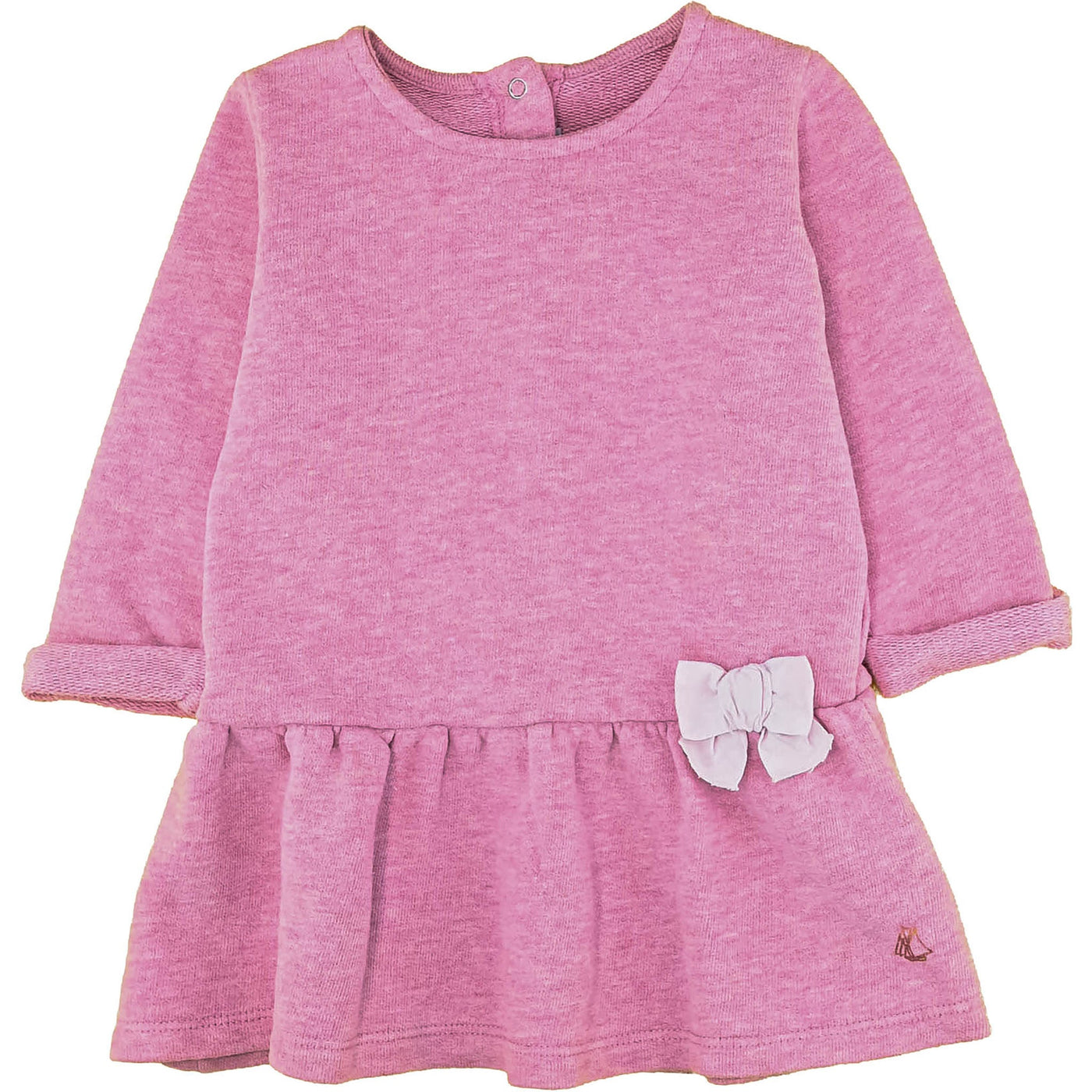 Robe à manches longues de seconde main en coton pour bébé fille de 12 mois - photo recto
