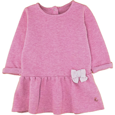 Robe à manches longues de seconde main en coton pour bébé fille de 12 mois - photo recto