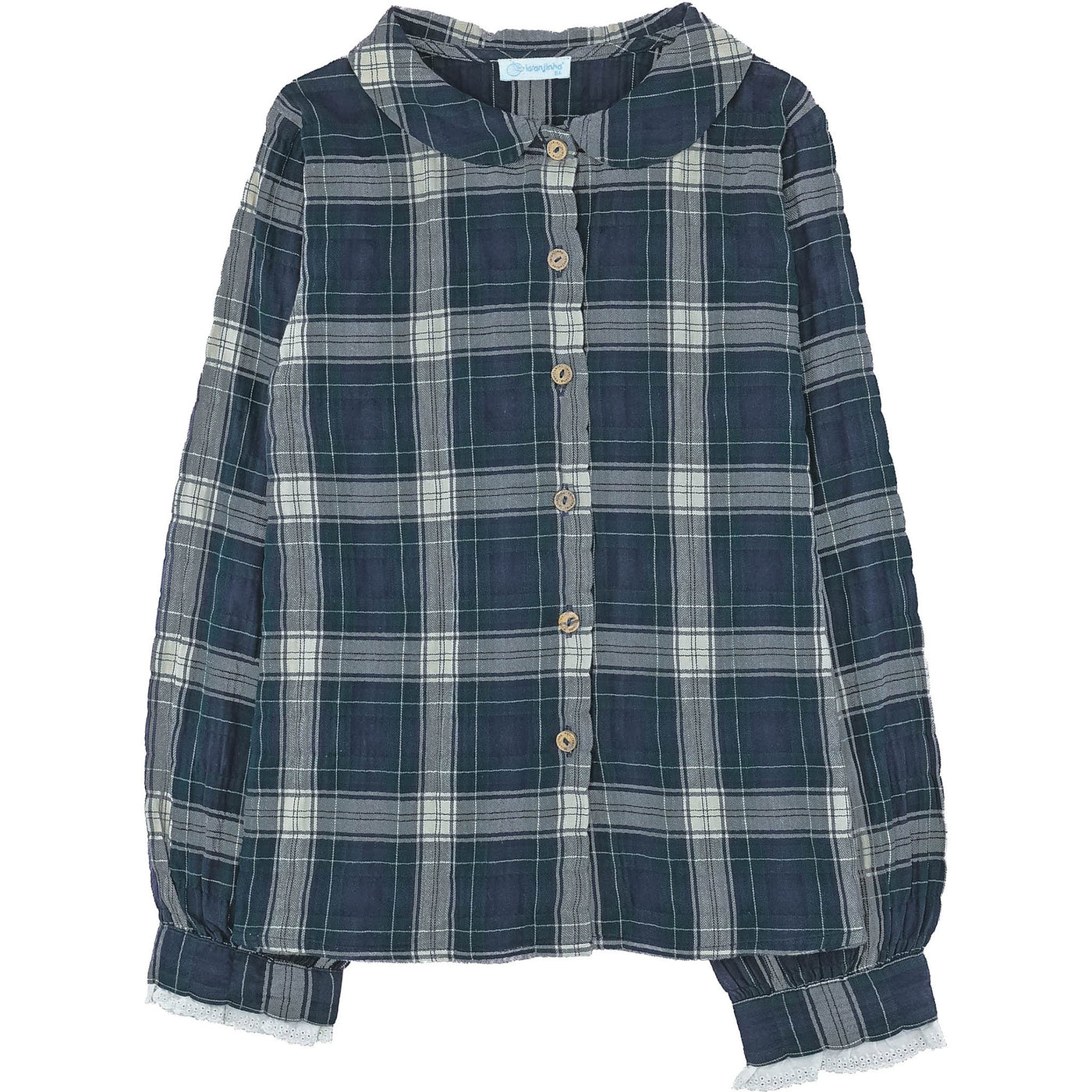 Blouse à manches longues de seconde main en coton pour enfant fille de 6 ans - photo recto